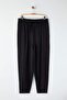 Black Carrot/Shalwar High Waist Elastic Leg Large Size Woven Trousers Tbbaw26Ar00022 - 5