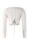 Ekru Dalgıç/Scuba Kumaş Sırt Bağlama Detaylı Spor Örme Sweatshirt THMAW26SW00004 - 9
