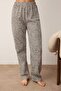 Çok Renkli Pamuklu Leopar Desenli Gömlek Yaka Örme Pijama Takımı THMAW26PT00195 - 3