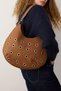 Tan Suede Eyelet Detailed Women's Shoulder Bag Takaw26Oc00029 - 2