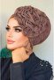 Copper Pleated Evening Dress Ready Turban - 2