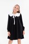 Black Collar Girl Dress - 3