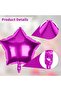45cm Fuchsia Starry Dark Pink Balloon - Birthday Flying with Helium - 2