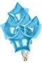 45cm Light Baby Blue Star Foil Balloon, Sky Blue Flying with Helium - 2