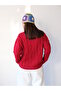 Una Fiaba Oversize Crew Neck Soft Textured Knitwear Sweater - 6