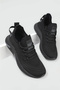 Black Unisex Knit Sneakers Comfortable Breathable Odorless Sneakers 4555 - 4