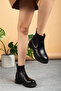Women's Elastic Black Boots with Fur Inside, Water & Cold Resistant, Non-Slip Rubber Sole, Guaranteed for Winter - 2