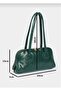 Long Handle Women's Shoulder and Hand Bag Baguette Green - 7