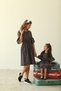Black Floral Gathered Waist Mother-Daughter Design (Sold as a Single Item) - 4