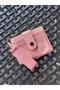 Pink Color Soft Faux Leather Keychain and Card Holder Detailed Wallet-Card Holder (Shipped in Box) - 7