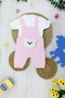 Short Salopet Set with Teddy Bear Figure for Boys, Girls, Boys, Baby 0-3 Months, 3-6 Months, 6-9 Months - 2