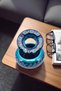 Embossed Pattern, Large Size Ceramic Cigarette Ashtray (12Cm-7Cm) - 2