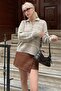 Beige Striped Polo Neck Women's Knitwear Sweater Mg2470 - 5