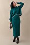 Double Trimmed Emerald Green Knitwear Set - 4