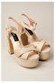 Slt 360 platform heeled evening shoes rose - 2