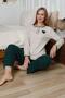 Embroidered Cotton Heart Detail Pajama Set - 4