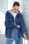 Women's Oversize Stoned Hooded Gray Loose Denim Coat - 6