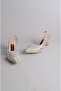 Select 598 stone heel women's shoe (heel height: 7 cm) silver - 4