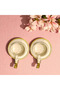 4 Piece Gilded Swan Handle Special Design Handmade Ceramic Coffee Cup Set - 5