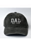 Embroidered 2025 Pomegranate Flower-Anthracite Mom Dad Hat 2-Pack Mother Father Washable Fabric Hat Cotton - 3