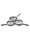 Aluminum Wooden Handle 3-Piece Pan Set