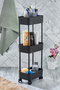 Vlh-easy 3-Tier Multi-Purpose Shelf منظم الحمام والمطبخ (مع عجلات)