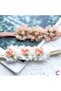 Elegant Floral Soft Baby Girl Bandana Salmon Pink Tone - Birthday Hairband Newborn Barrette - 4