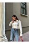 Women's Collar Tassel Bead Detailed Shirt - 4