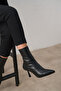 Melisa Black Color Thin Heeled Women's Stretch Boots - 4