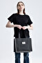 Black Moyen Waxed Canvas Tote Bag Waxed Canvas Women's Shoulder Bag - 6