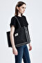 Black Moyen Waxed Canvas Tote Bag Waxed Canvas Women's Shoulder Bag - 5