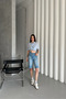 Women's Jeans Knee Length Midi Summer Loose Blue Denim Shorts - 3
