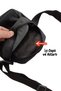 Two-Compartment Men's Cross Shoulder Bag Black Plain Postman - 4