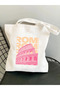 Patterned Tote Bag - Artistic Shoulder Bag - Women's Shopping Bag - 2