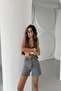 Women's Stoned Jeans Summer Smoked Tight Mini Denim Shorts - 3