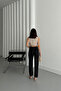 Women's Jeans Wide Leg Mom Fit Black Jeans - 5