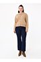 Plus Size Stone Detailed Knitwear Cardigan - Beige- - 2
