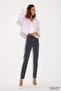 Women's Buttoned Short Polo Collar Pocket Lilac Denim Jacket - 4
