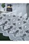 Salon Tulle Curtain Patterned Embroidered Embroidered Guipure Ecru Off White 1 / 3 Pleated Ironing Ask for Background, - 5