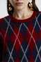 Women's Diamond Patterned Raised Women's Knitwear Sweater - 6