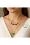 Special Design Original Natural Emerald Pendant Gold Steel Necklace with Heart - 2