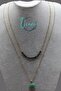 Special Design Original Natural Emerald Pendant Gold Steel Necklace with Heart - 7