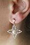 Vip Steel Drumstick Stone Pearl Star Model Earrings