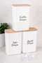 3 Piece Detergent Dispenser Set Colored and White Tablet Detergent Storage Container with Scale and Labels 3 Lt - 8