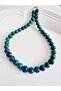 Navy Blue Mix 10 mm Natural Stone Necklace 42 cm - 3