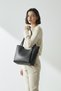 LUMİ Women's Scarf-Detailed Zippered Shopper Hand and Shoulder Bag - 3