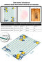 Lemonstripe Glass Cutting Board – 25X35 cm |   Striped Blue Background Lemon Flower Pattern |   Tempered Glass - 7