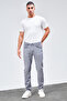 Men's Gray Regular Fit Pipe Leg Jeans Stretch Fabric Stretch Denim Trousers Hlthe001983 - 6