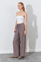 Elastic Waist Palazzo Modal Trousers - Mink |   Ek100661832 - 2