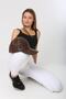 Brown Faux Leather Cap Women's Hat - 3